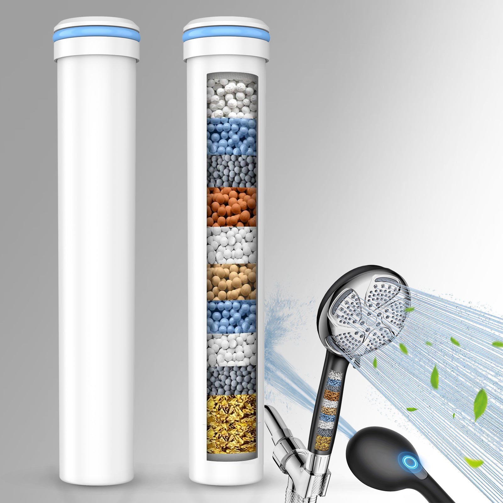FEELSO 2 Pack Shower Filter for Handheld Shower Head（Applicable