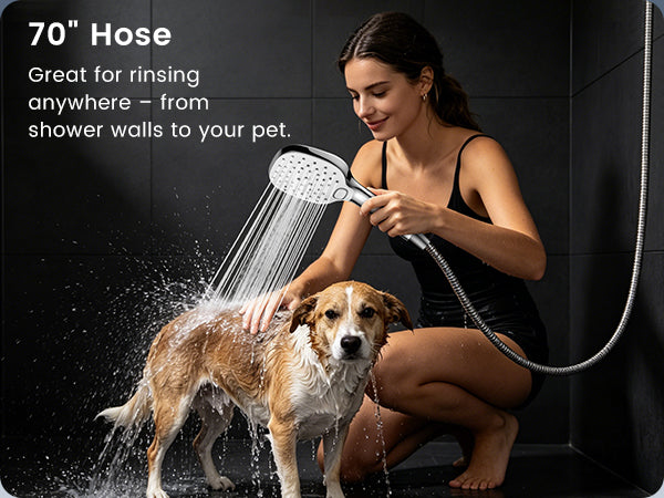 The Best Shower Head for Pet Owners: Extendable Design Makes Cleaning Easier