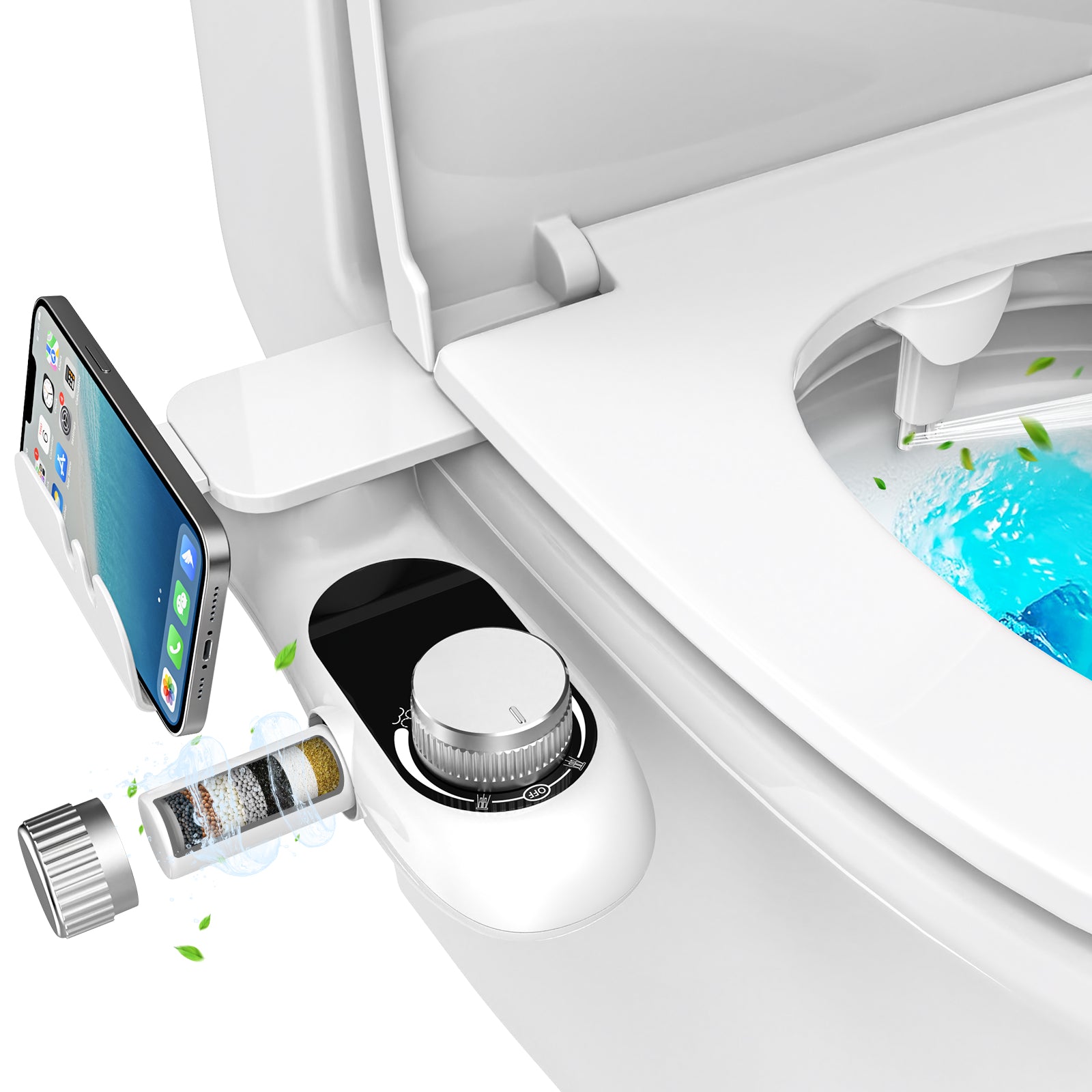 Bidet Attachment for Toilet with Filters