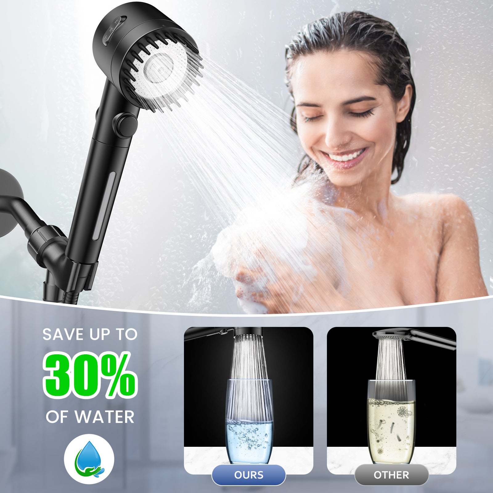 FEELSO DY4  Massage Handheld Filter Showerhead(Available in the US only)