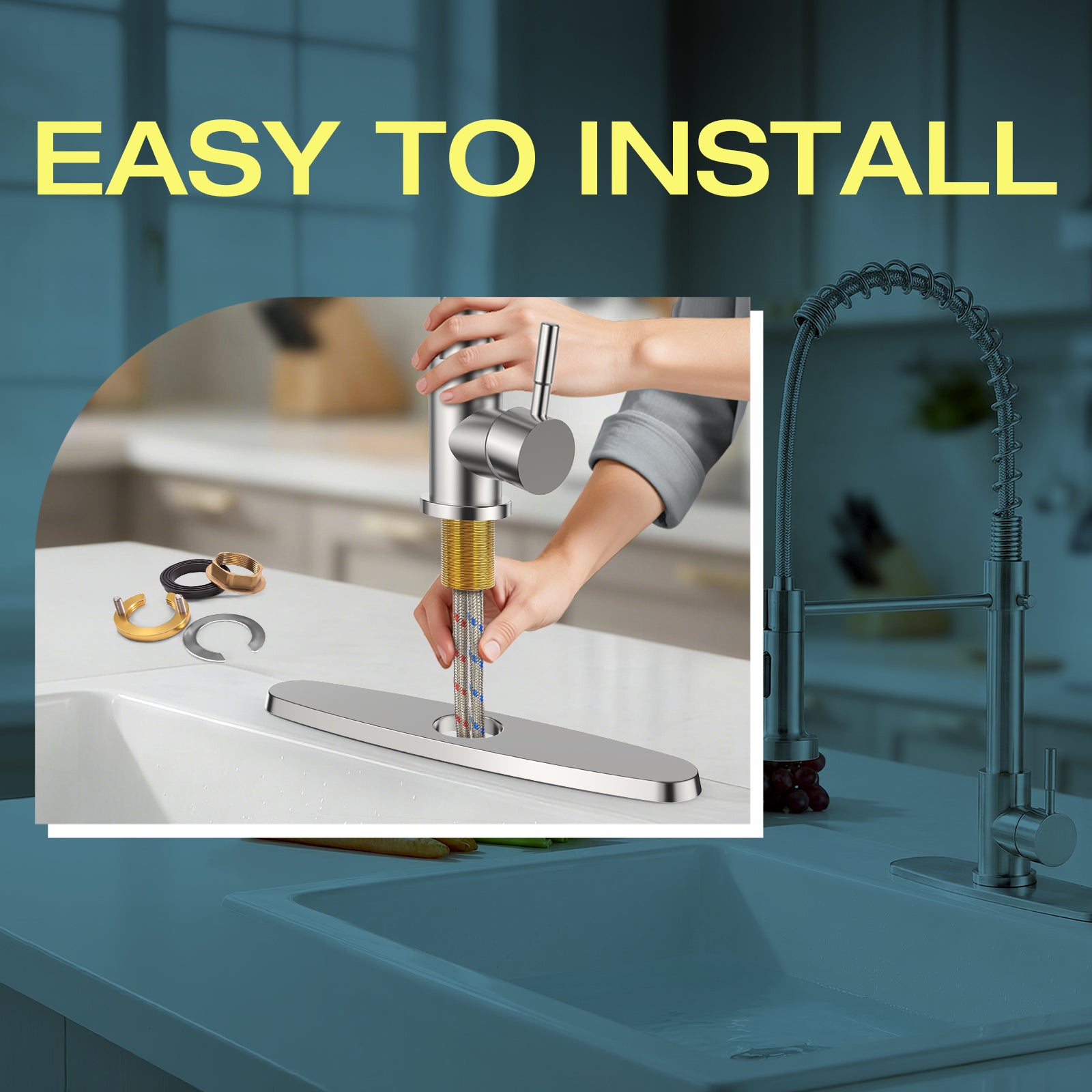 FEELSO FL3 Professional High-Arc Spring Kitchen Faucet