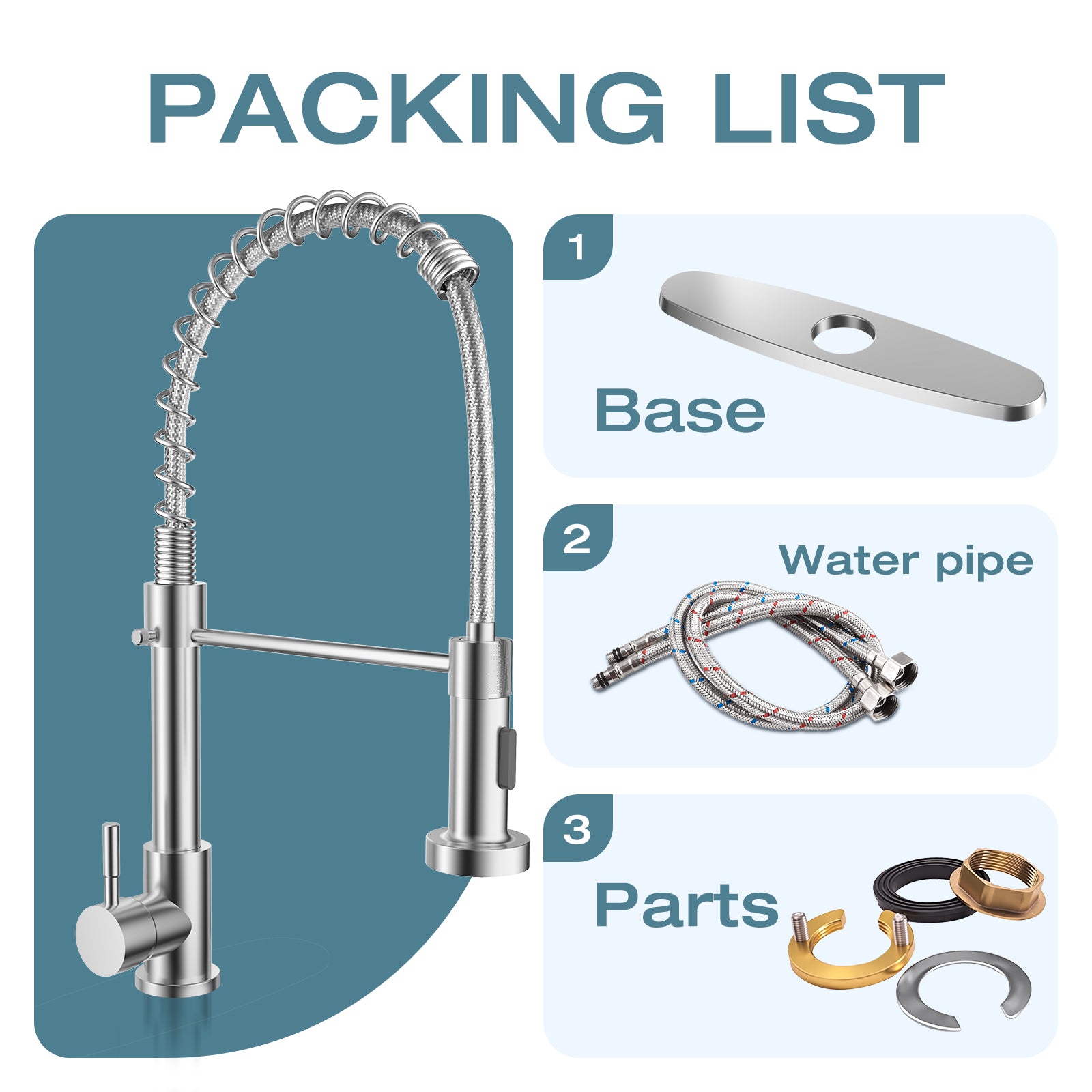 FEELSO FL3 Professional High-Arc Spring Kitchen Faucet