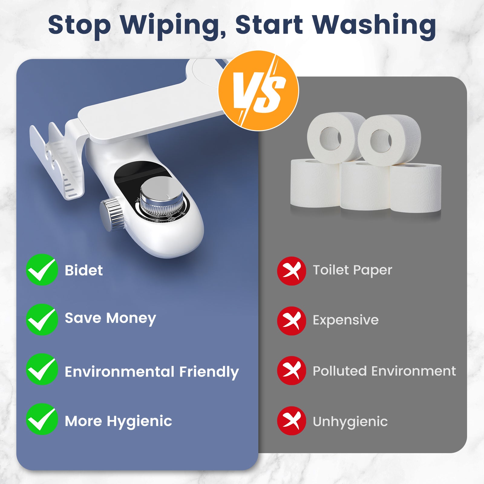 FEELSO Bidet Attachment for Toilet with Filters