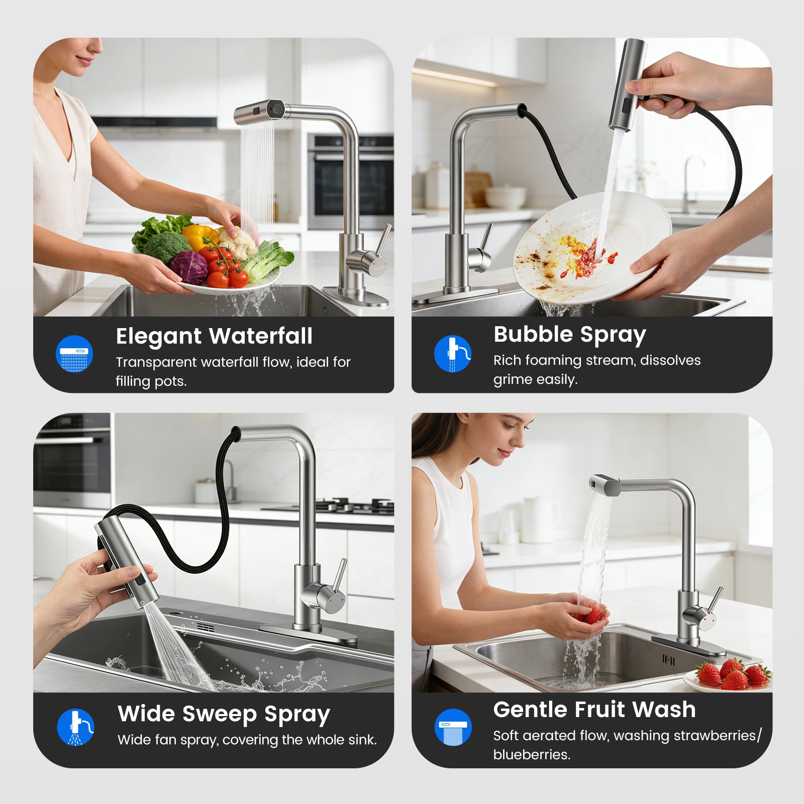 FEELSO FL7 Kitchen Pull-Down Faucet with Rain Spray
