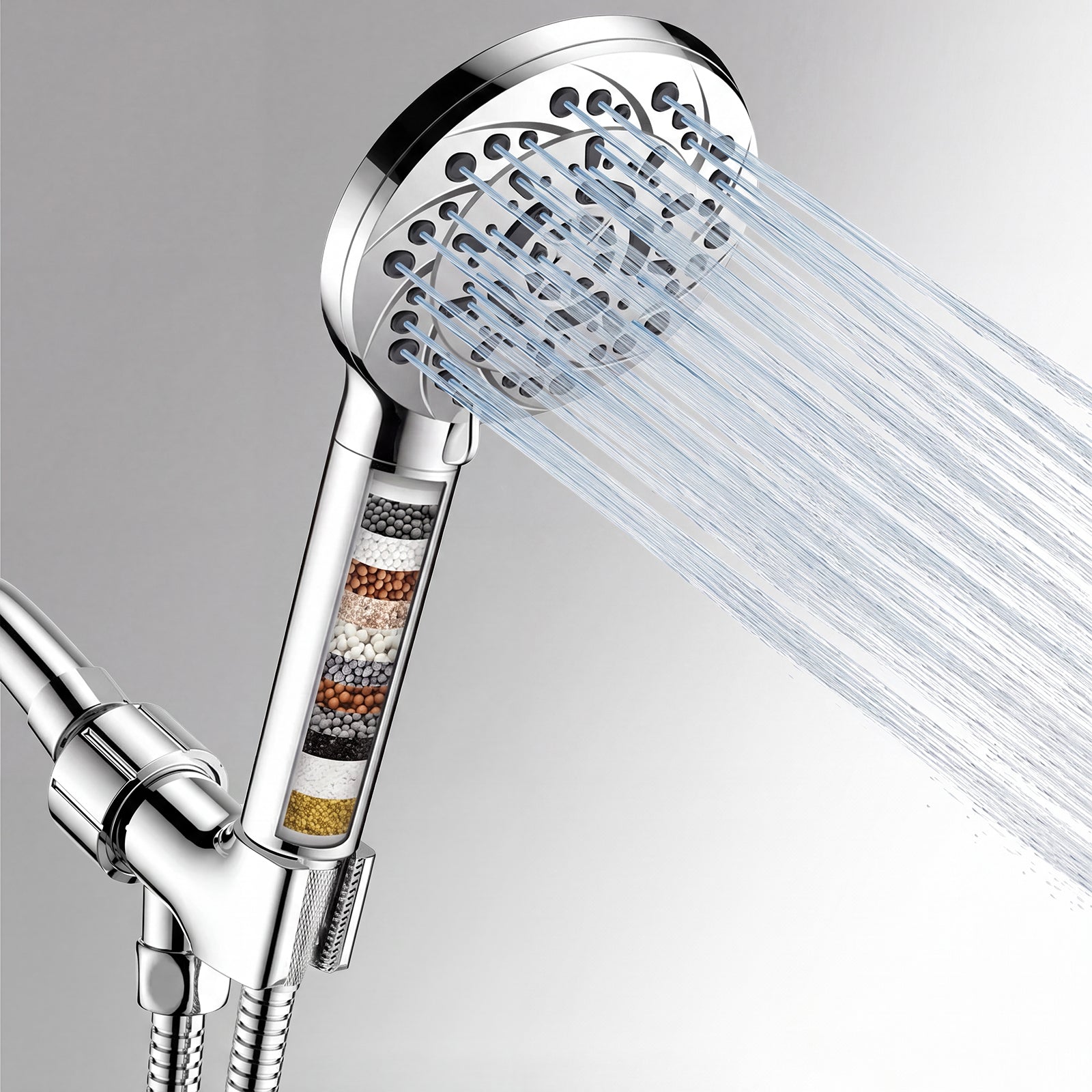 FEELSO SL4 — "Cyclone" Style 5-Setting Handheld Filter Showerhead