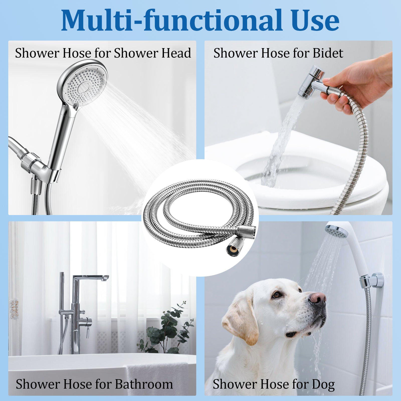 FEELSO 71 inch  Shower Hose for Handheld Shower Head
