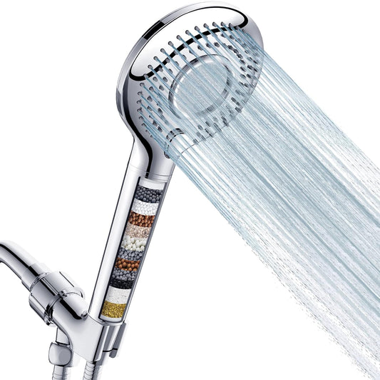 Filtered Shower Head with Handheld, High Pressure 3 Spray Mode Showerhead