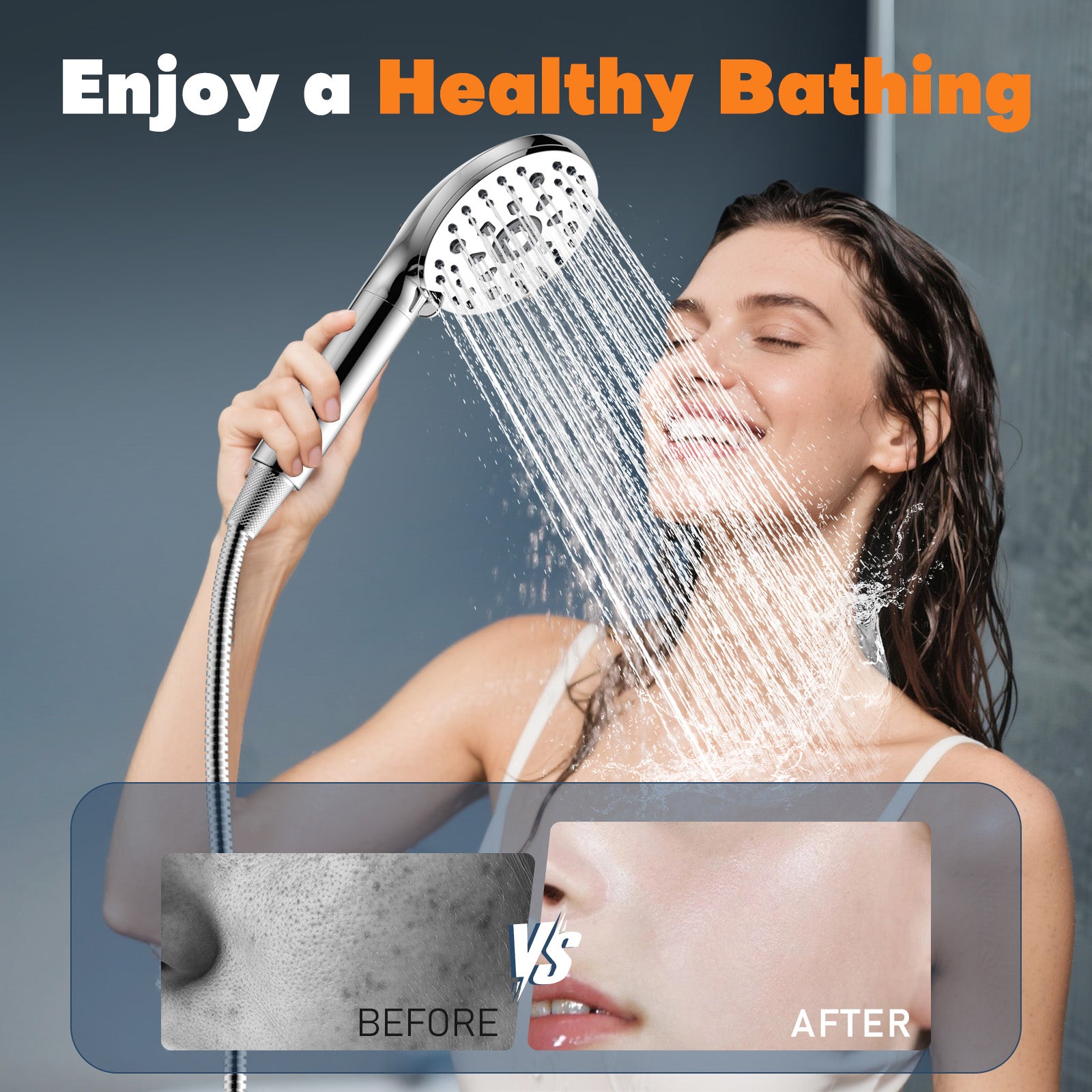 FEELSO SL3-Dual Backspray Five-Speed Handspray Filter Shower Head