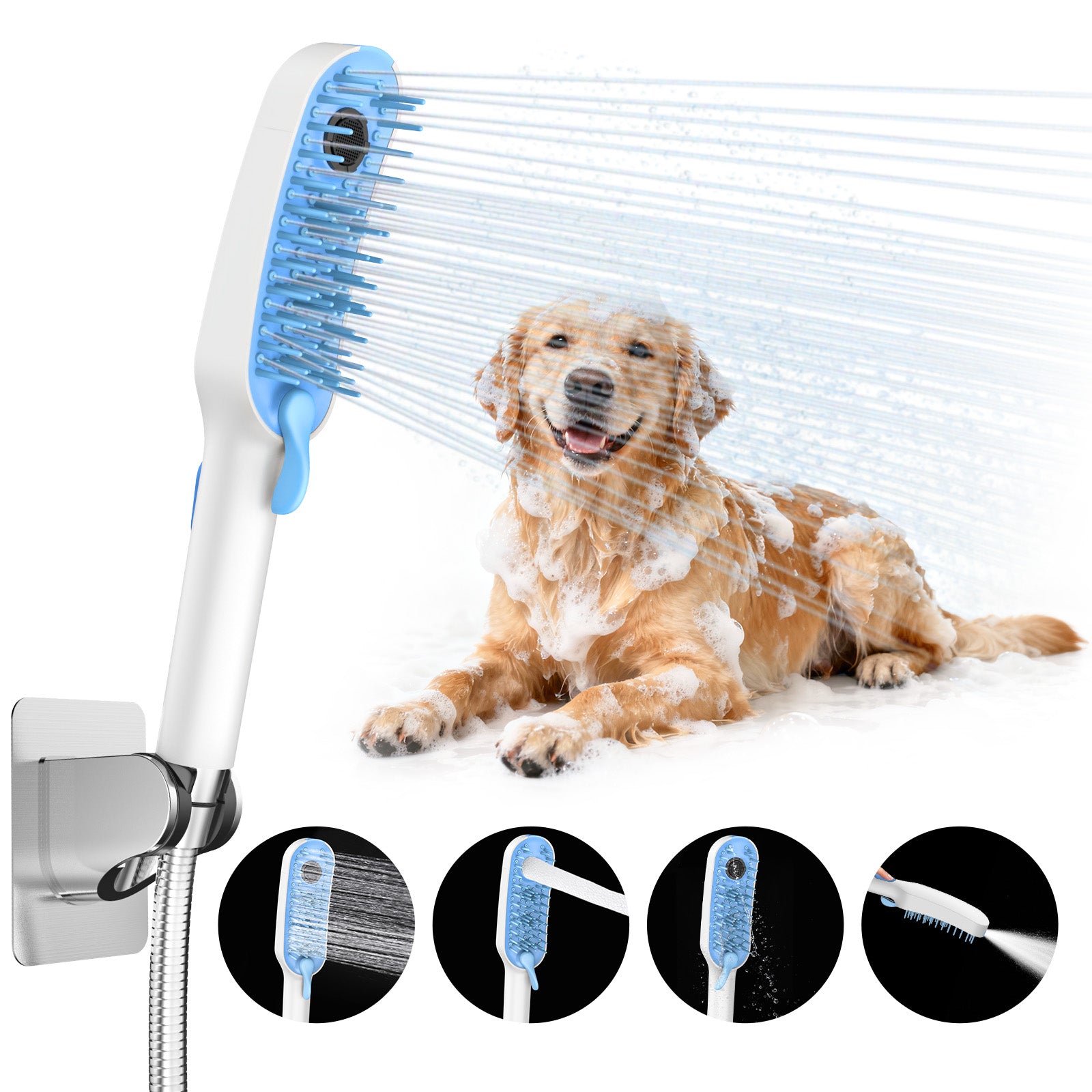 FEELSO 4-Function Handheld Pet Showerhead