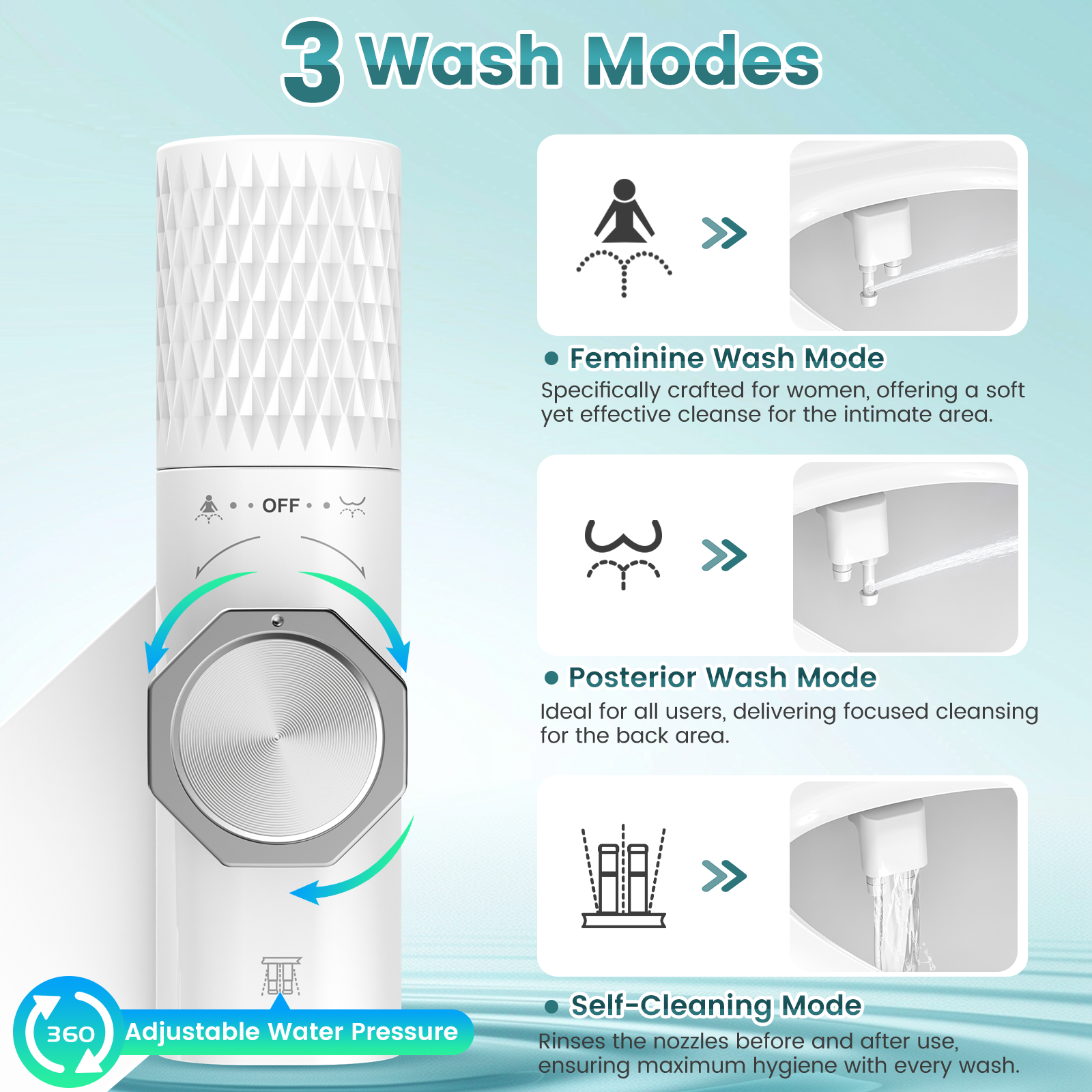 FEELSO JS2 Cold Water Filter Bidet Attachment Filter Replacements, 2-Pack, White