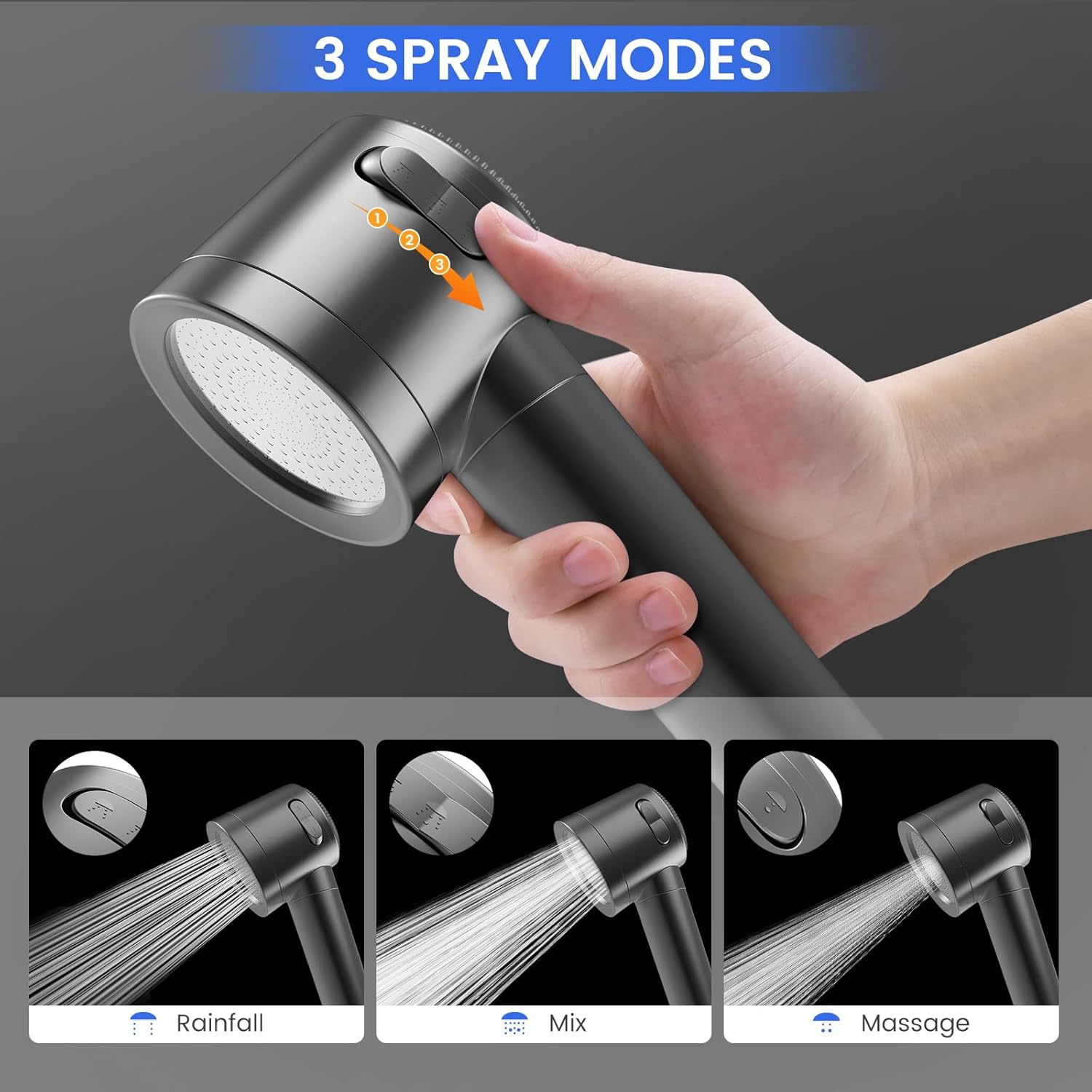 FEELSO DY2 Three-Mode Handheld Filter Showerhead