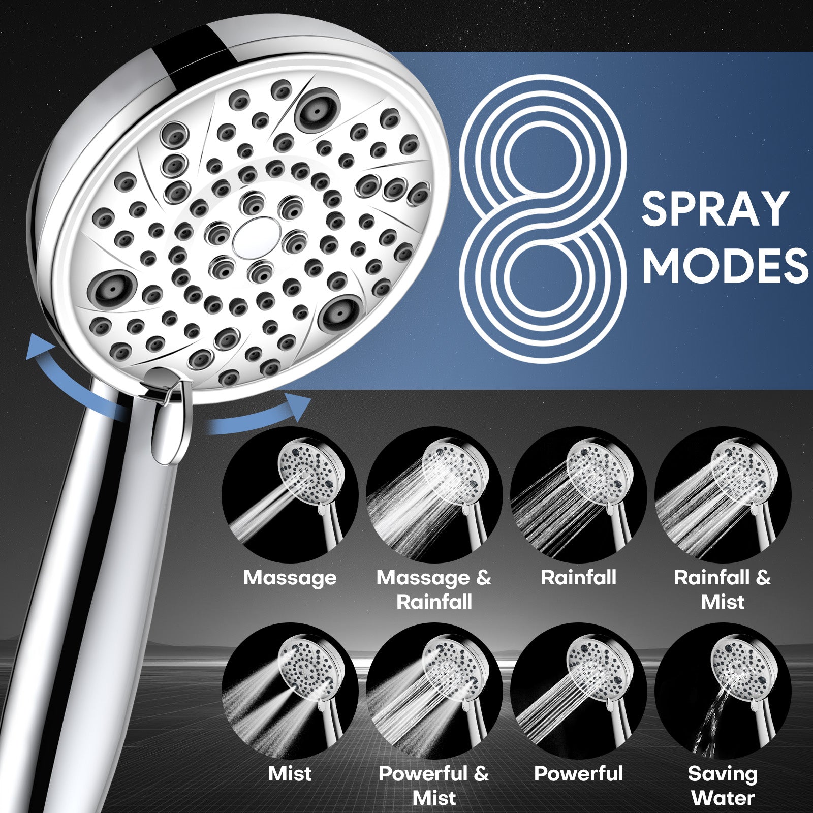 T5-7+8 Multi-Setting Shower Set