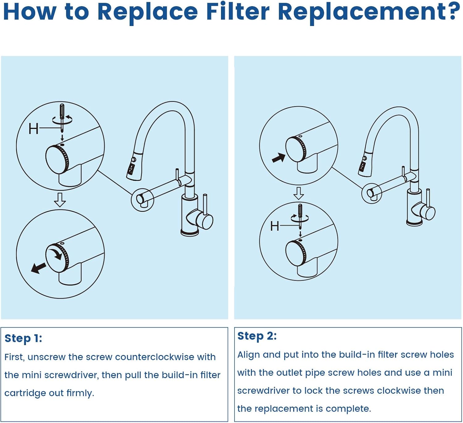 FEELSO 4 Pack  Replacement Filters for Filtered Kitchen Faucet