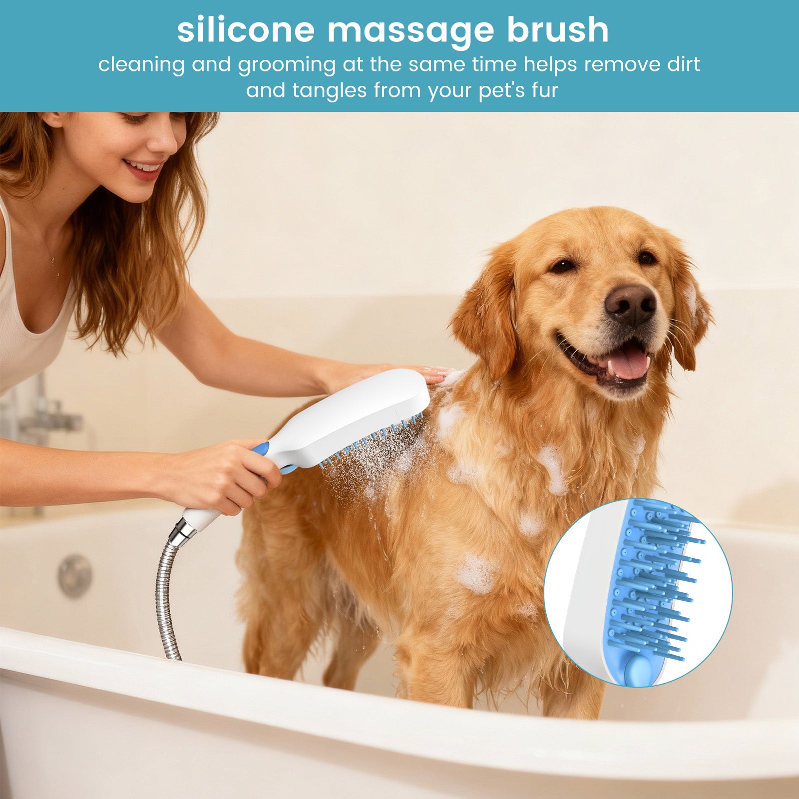 FEELSO 4-Function Handheld Pet Showerhead
