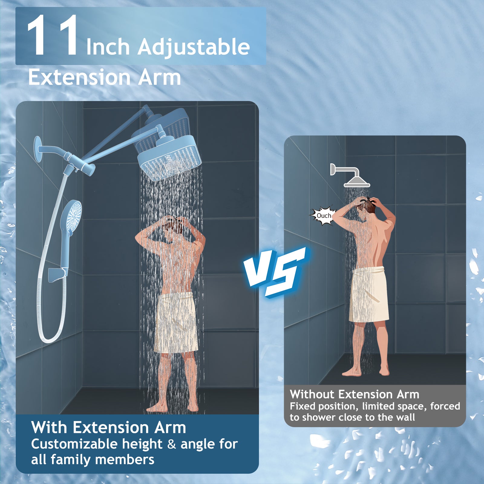 FEELSO Three-Level Overhead Shower Set