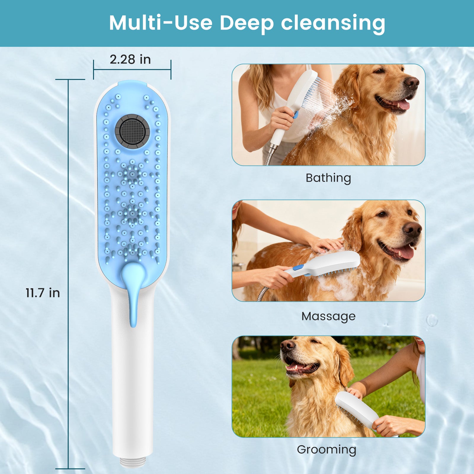 FEELSO 4-Function Handheld Pet Showerhead