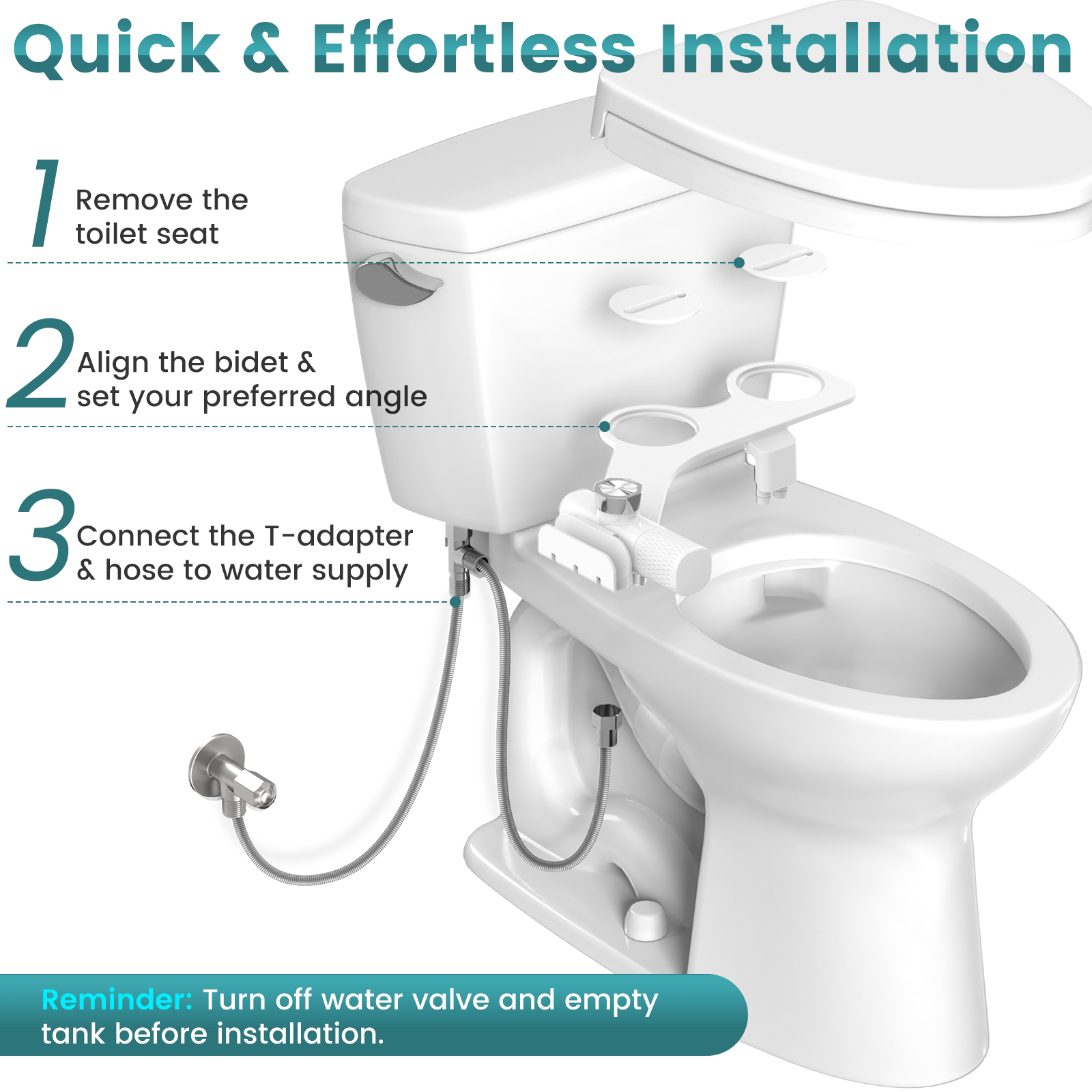 FEELSO JS2 Cold Water Filter Bidet Attachment Filter Replacements, 2-Pack, White
