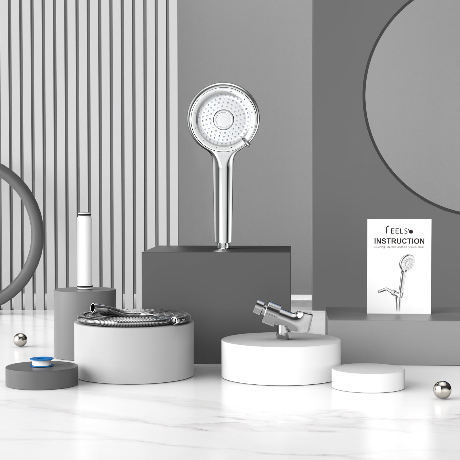 FEELSO SL2 Six-Mode Handheld Filter Showerhead