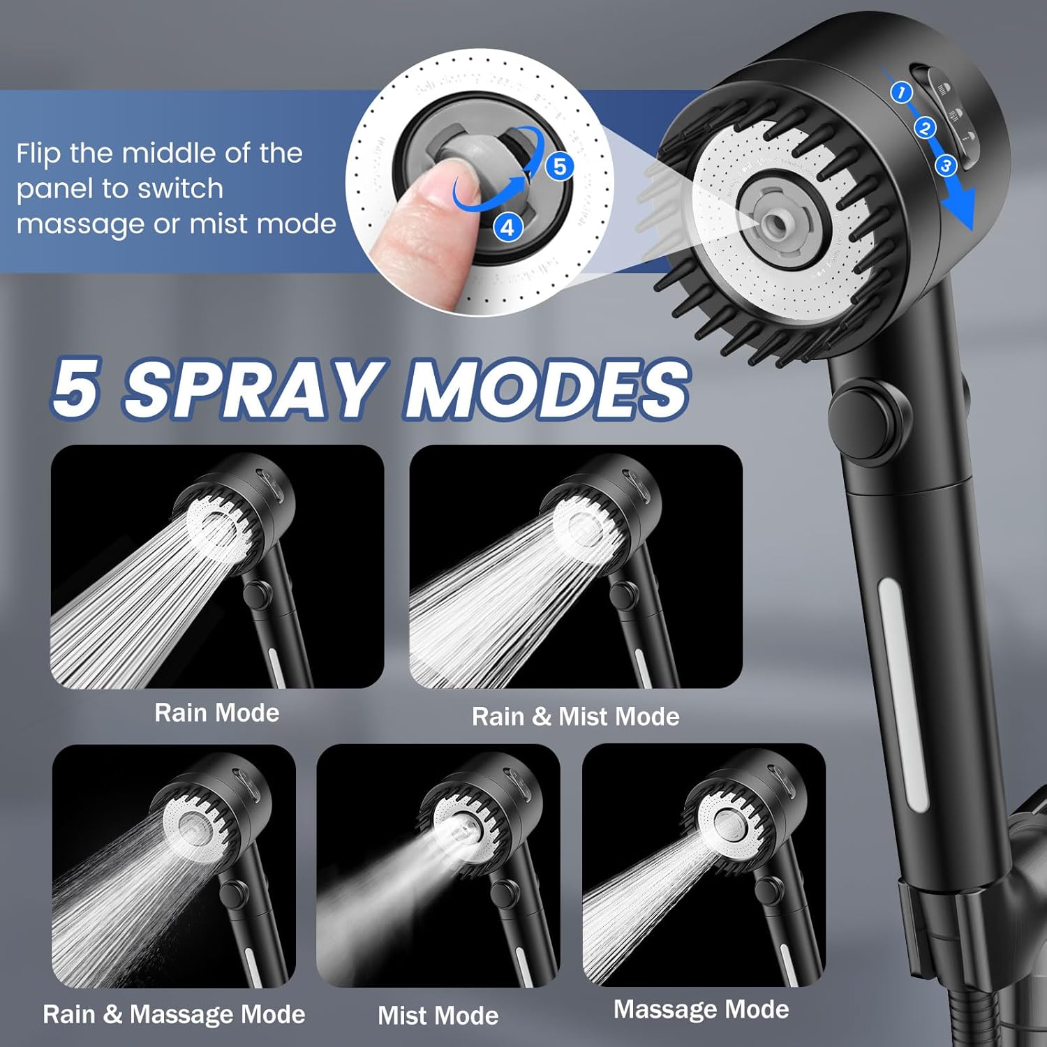 FEELSO DY4  Massage Handheld Filter Showerhead(Available in the US only)