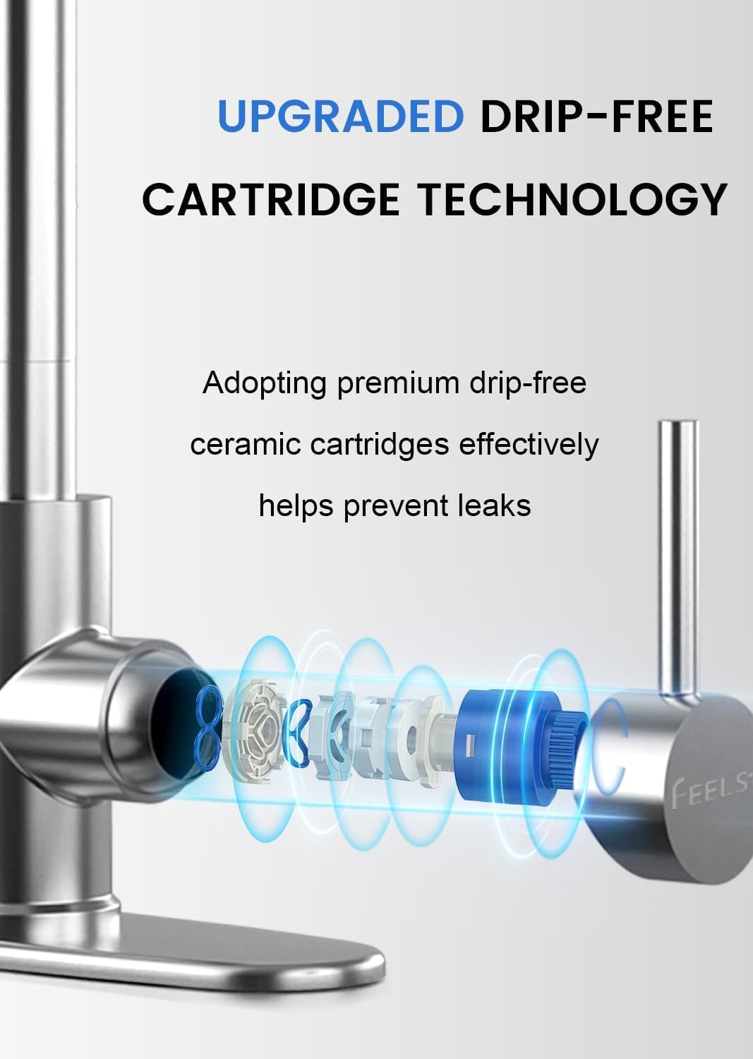 FEELSO Upgraded Filter Water Kitchen Faucet
