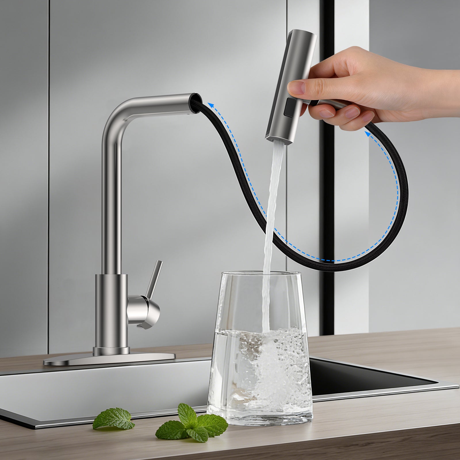 FEELSO FL7 Kitchen Pull-Down Faucet with Rain Spray