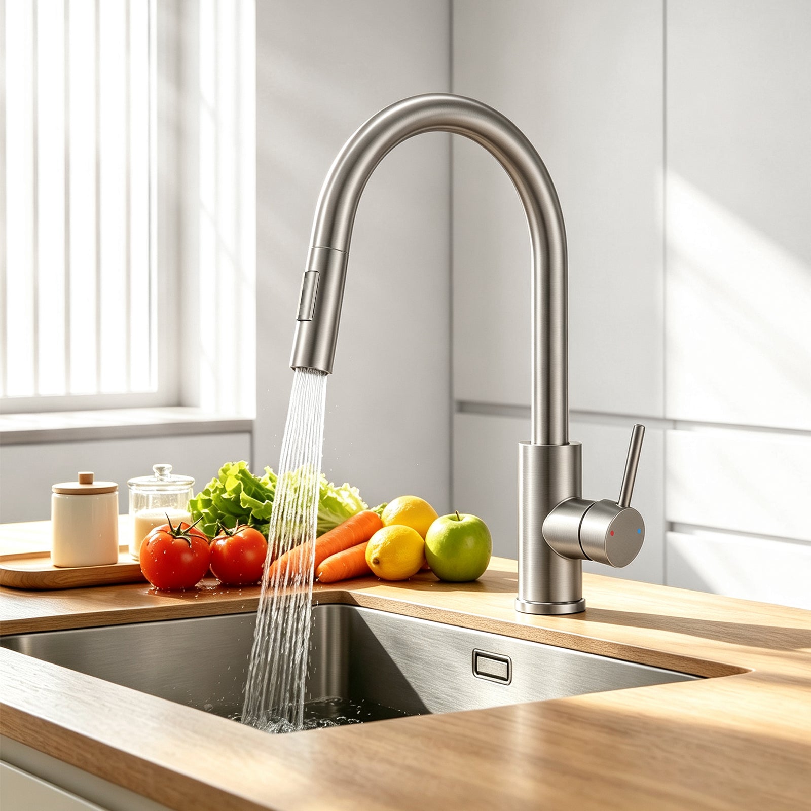 FEELSO FL2S-KE7120LS Brushed Nickel Kitchen Faucet