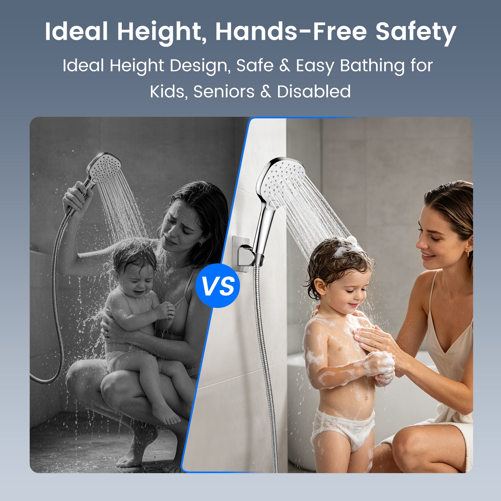 FEELSO T6 Large Rainfall Filtered Shower Head Set