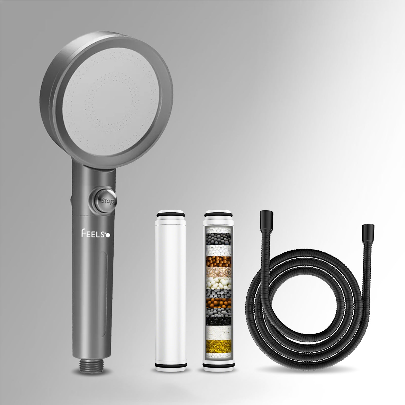 FEELSO Dual-Filter High-Pressure Shower Head（Sales restricted to Europe only）